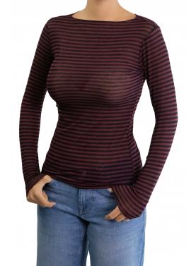 Maglia misto cashmere a righe 